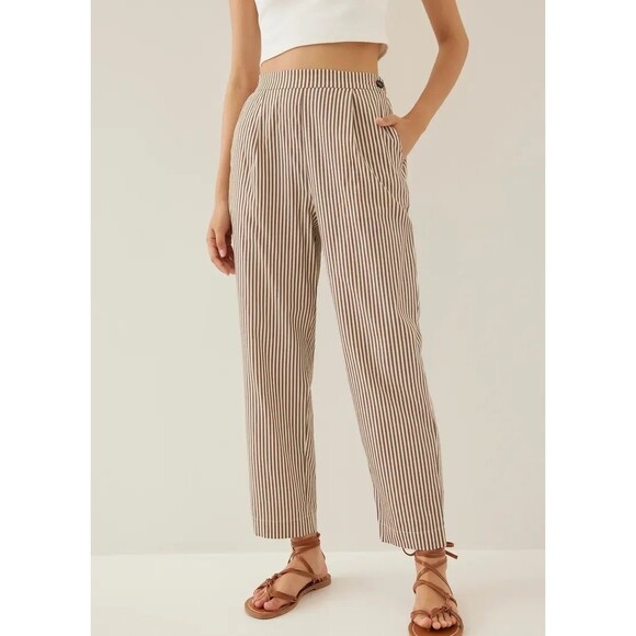 Love Bonito Grenda Elastic Striped Peg Leg Pants - Picture 2 of 7